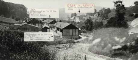 Ligne Maginot - LEMBACH - (Camp de sureté) - Photo donnant les affectations de certains baraquements en 1938