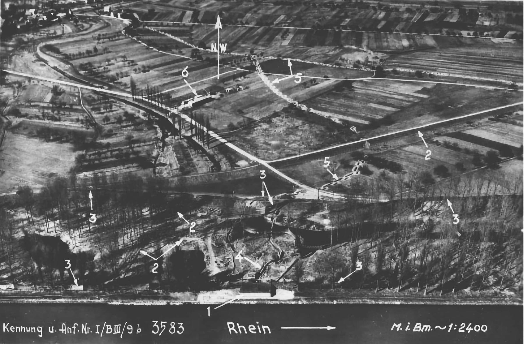 Ligne Maginot - La ligne Maginot à Friesenheim - Carte de la position