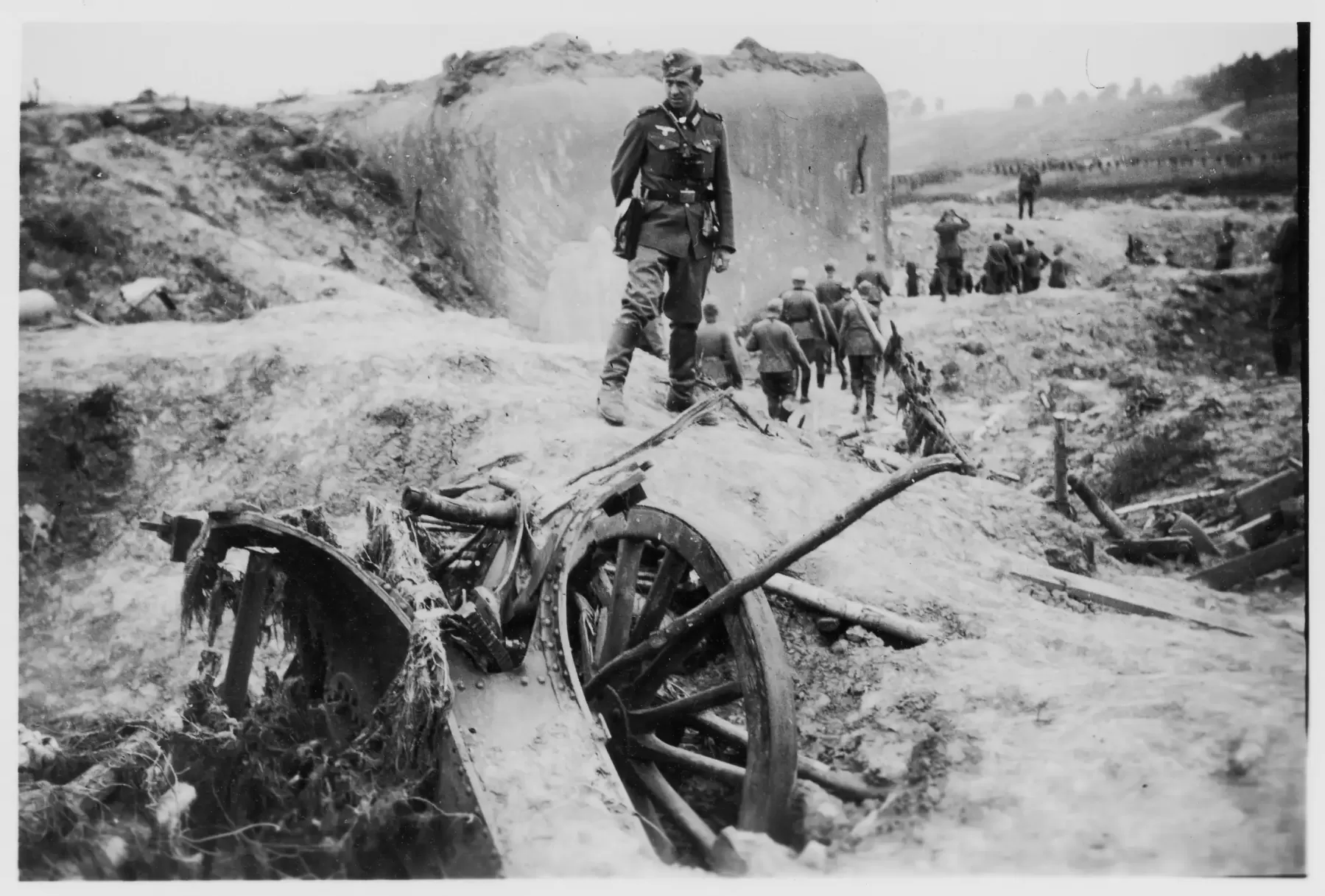 Ligne Maginot - S4 - (Position d'artillerie préparée) - Les restes de la batterie de 2 canons de 120 L de Bange