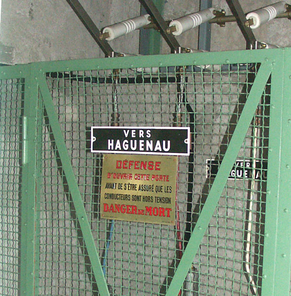 Ligne Maginot - Poste de coupure HAGUENAU 1 - HAGUENAU 1- Poste de Coupure
Sectionneur d'artère, la tête de cable en provenance du poste de Haguenau