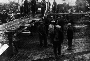 Ligne Maginot - CAP MARTIN - (Ouvrage d'artillerie) - Construction de l'ouvrage
Vraisemblablement le bloc d'entrée dont la coulée est en cours