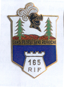 Ligne Maginot - Insigne du 165° RIF - Insigne du 165° RIF
