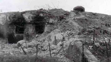Ligne Maginot - Casemate 34/3 MARCKOLSHEIM Nord - Vue après les combats