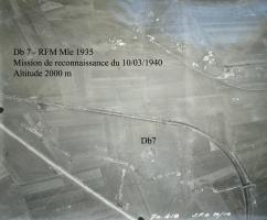 Ligne Maginot - Db 7 - Vue aerienne  du 10 mars 1940 - Mission de reconnaissance -altitude 2000 m