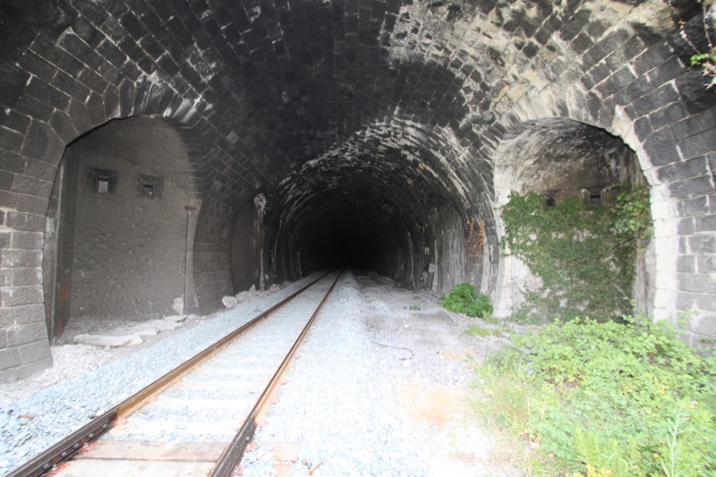 Ligne Maginot - Tunnel de Braus - Entrée Sud - Le tunnel et les deux blockhaus