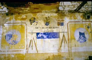 Ligne Maginot - Casernement de la Tête de Chien - Peinture murale dans le bâtiment G