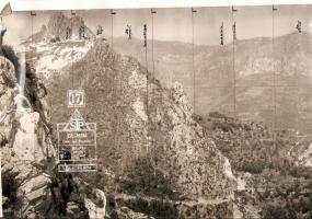 Ligne Maginot - Ouvrage d'artillerie de SAINTE AGNES - Extrait de la photo panoramique de l'observatoire d'artillerie de la Cime de Biançon donnant une vue directe sur l'ouvrage de Saint Agnes