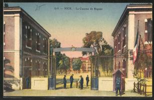Ligne Maginot - Quartier de Saint Jean d'Angely - Caserne Riquier - L'entrée en 1935
Le blason du 22° BCA orne le fronton de l'entrée