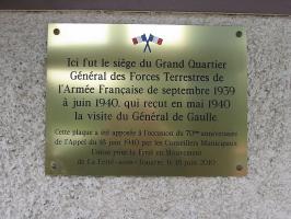 Ligne Maginot - Chateau des Bondons - La Férté sous Jouarre - Plaque commémorative