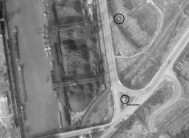 Ligne Maginot - Blockhaus de PONT VAUBAN (1958) - Le blockhaus est visible au centre du carrefour.