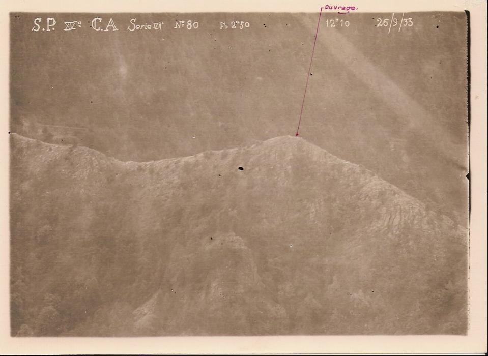 Ligne Maginot - Observatoire de la Cime d Anan - Photo n°80 - Photo des travaux menés par les italiens prise depuis l observatoire de la Cime d Anan en 1933