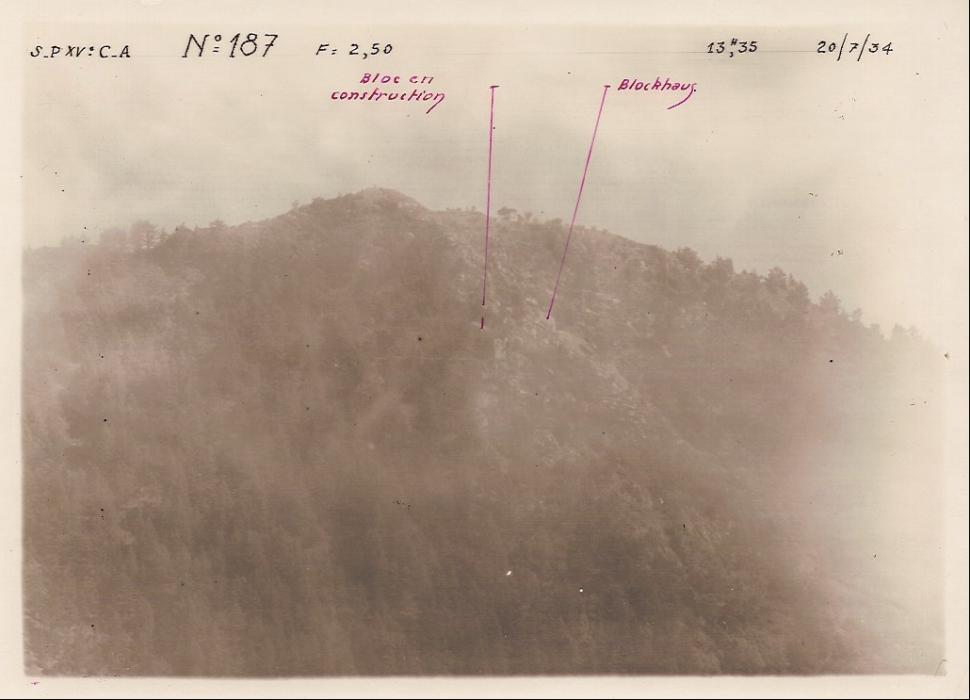 Ligne Maginot - Observatoire de la Cime d Anan - Photo n°187 - Photo des travaux menés par les italiens prise depuis l observatoire de la Cime d Anan en 1933
