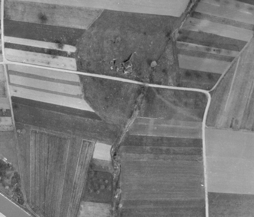 Ligne Maginot - Casemate 40/3 KUNHEIM Sud (1960) - Le résultat des destructions est bien visible.