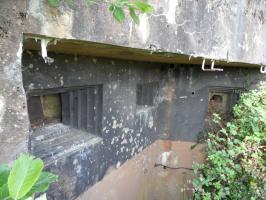 Ligne Maginot - Casemate de Hoffen Est - Les créneaux pour jumelage de mitrailleuse ou canon antichar