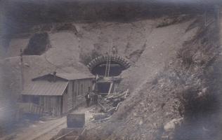 Ligne Maginot - Tunnel de Caranca - Le tunnel en construction en 1916, entrée nord coté  Breil