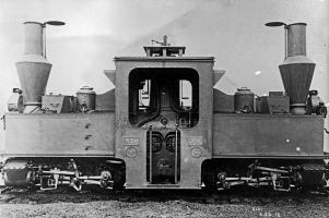 Ligne Maginot - Locotracteur Péchot-Bourdon modèle 1888 - Exemplaire construit par Baldwin Locomotive Works (Pennsylvanie - USA) pour le ministère de la guerre français en 1916-1918.