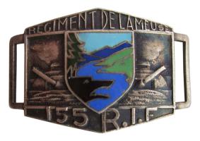 Ligne Maginot - Gourmette du 155° Régiment d'Infanterie de Forteresse - Gourmette fantaisie vendue au foyer du soldat