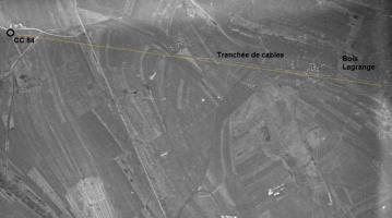 Ligne Maginot - La tranchée de cables allant de CC-84 à Bois LAGRANGE - 