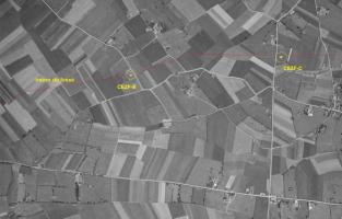 Ligne Maginot - CEZF-B - Les HUIT MESURES (Casemate d'infanterie - double) - La trace du fossé antichar est bien visibles.