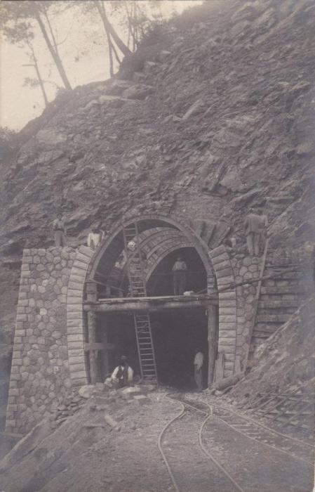 Ligne Maginot - Tunnel de Cottalorda - Le tunnel en construction en 1917, entrée nord
