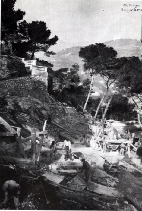 Ligne Maginot - CAP MARTIN - (Ouvrage d'artillerie) - La construction de l'ouvrage