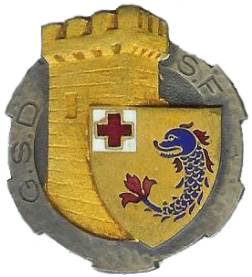 Ligne Maginot - Insigne du 14° Groupement de Santé Divisionnaire - GSD rattaché au  Secteur Fortifié du Dauphiné