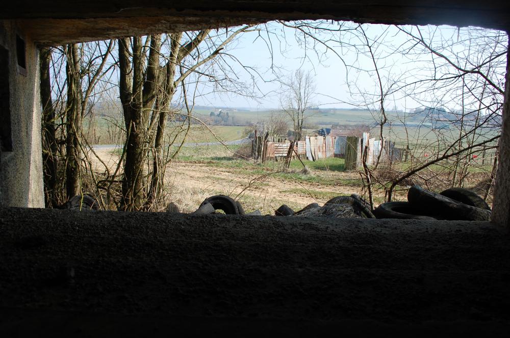 Ligne Maginot - MB221 - (Blockhaus pour canon) - Le champ de tir par le créneau...