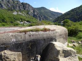 Ligne Maginot - Casemate du GOLF de SOSPEL (GS) - Vue sur les gorges de la Bevera