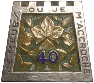 Ligne Maginot - Insigne de la 40° Demi Brigade Alpine de Fortification - 