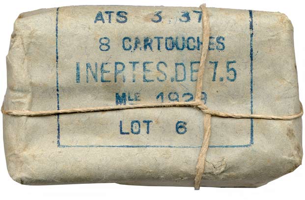 Paquets ficelé de fausses cartouches de 7,5 mm mle 1929
