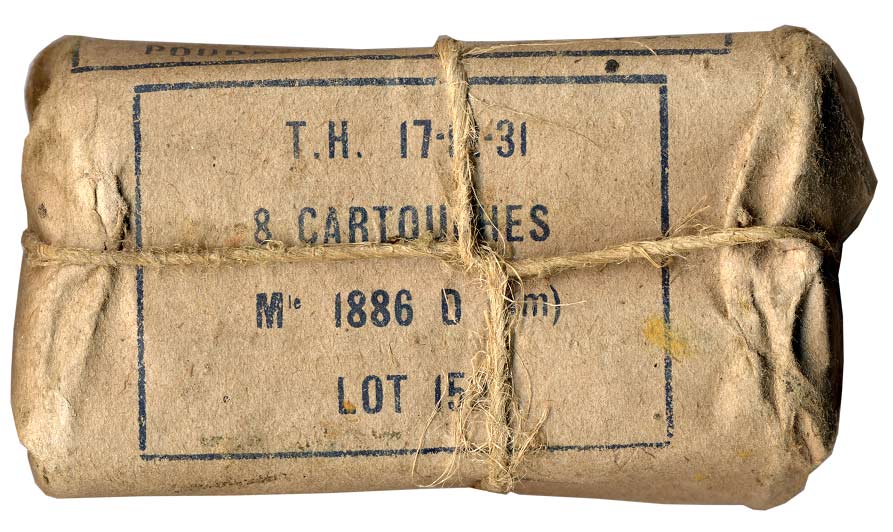 Paquet ficelé de 8 cartouches mle 1886 D (am)
