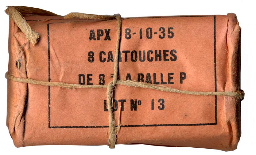Ligne Maginot - Paquet ficelé de 8 cartouches à balle perforante - 