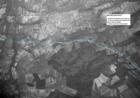 Ligne Maginot - Ligne CEZF entre C4 et C7 - 1948 - Sure cette photo de 1948, le tracé de la ligne CEZF apparaît clairement.
