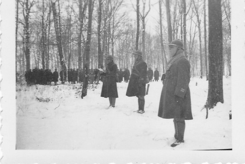 Ligne Maginot - Cérémonie de remise du fanion au 161° RIF - Cérémonie de remise d'un fanion, sans doute celui du 2ème Bataillon.