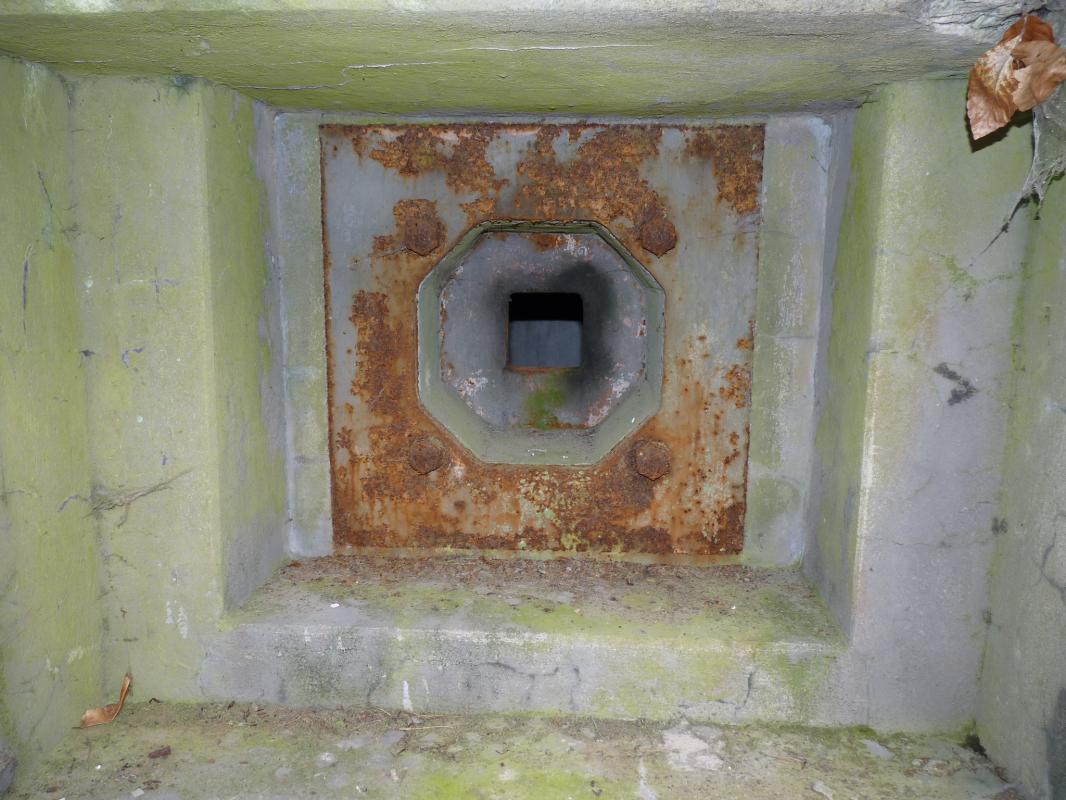 Ligne Maginot - Blockhaus du BIESENBERG 6 - L'un des créneau à l'entrée