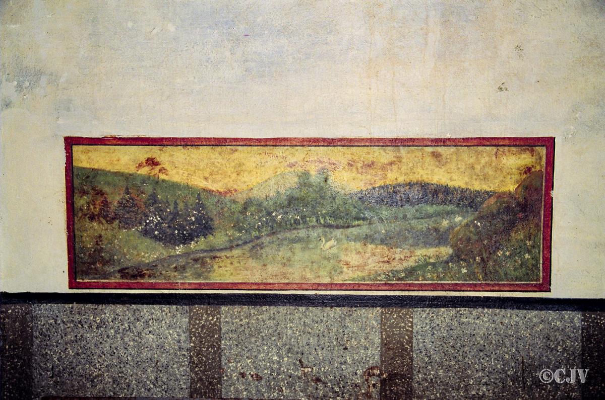 Ligne Maginot - SCHIESSECK - (Ouvrage d'artillerie) - Bureau du chef du Service Electromécanique de l'ouvrage.
Peinture murale de l'Adj Branchereau