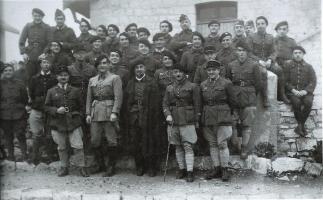 Ligne Maginot - Ouvrage d'artillerie du MONT-AGEL - Photo de l'équipage prise lors de la sainte Barbe