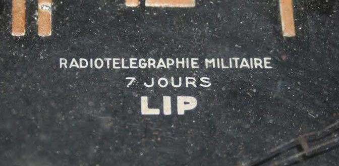 Pendulette LIP modèle Radiotélégraphie Militaire 7 jours