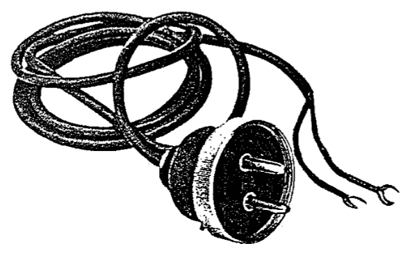 Ligne Maginot - Fiche avec cordon - Illustration extraite de l'instruction relativeà l'organisation des transmissions téléphoniques dans les régions fortifiées