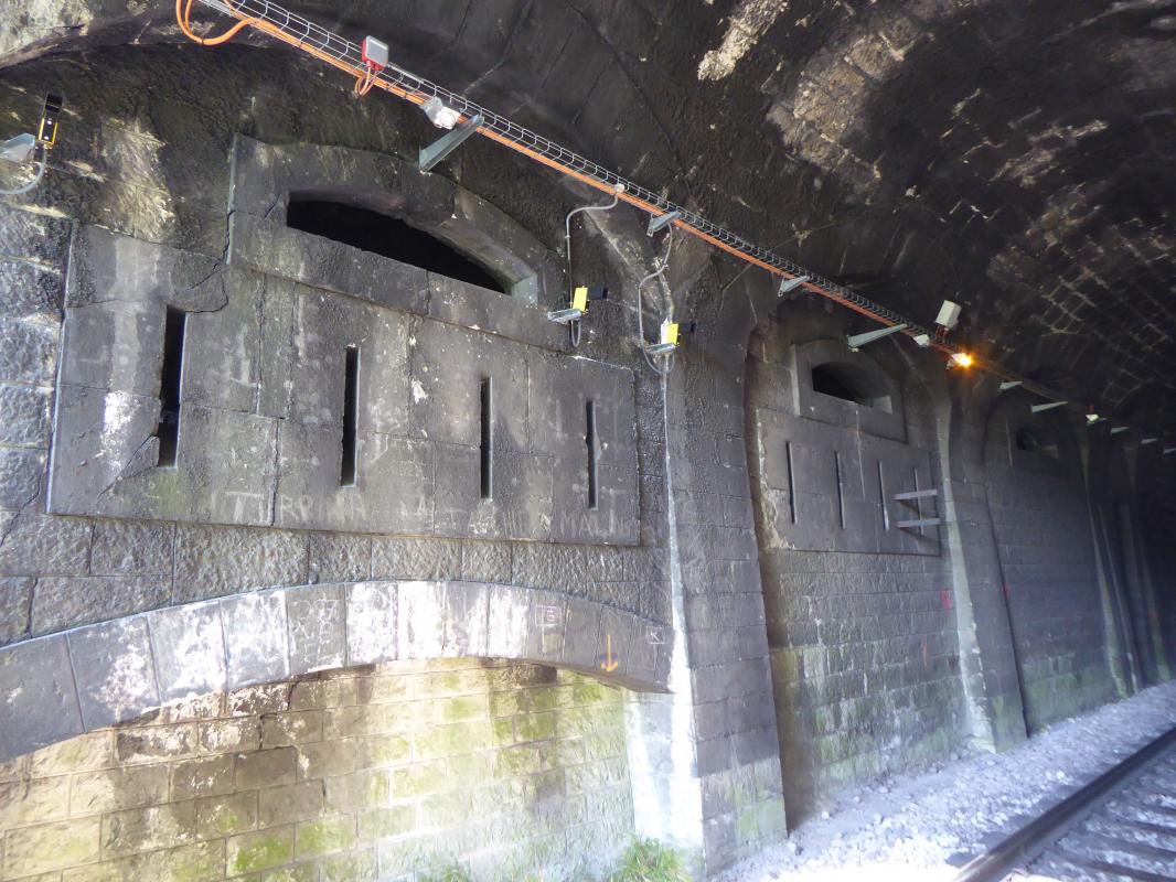 Ligne Maginot - Tunnel du BELLET - Créneaux chambres latéral gauche