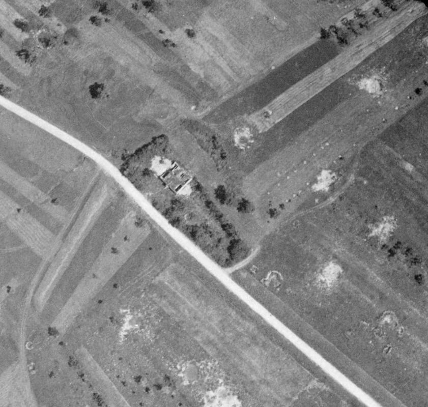 Ligne Maginot - HALLINGER (Blockhaus pour arme infanterie) - Photo aérienne de 1946
