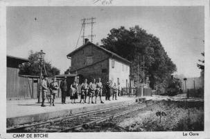 Ligne Maginot - BITCHE - (Camp de sureté) - Carte postale du Camp de Bitche
La gare du camp