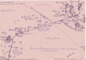 Ligne Maginot - Ouvrage d'artillerie du CHESNOIS - Plan en relief de l'ouvrage du Chesnois.