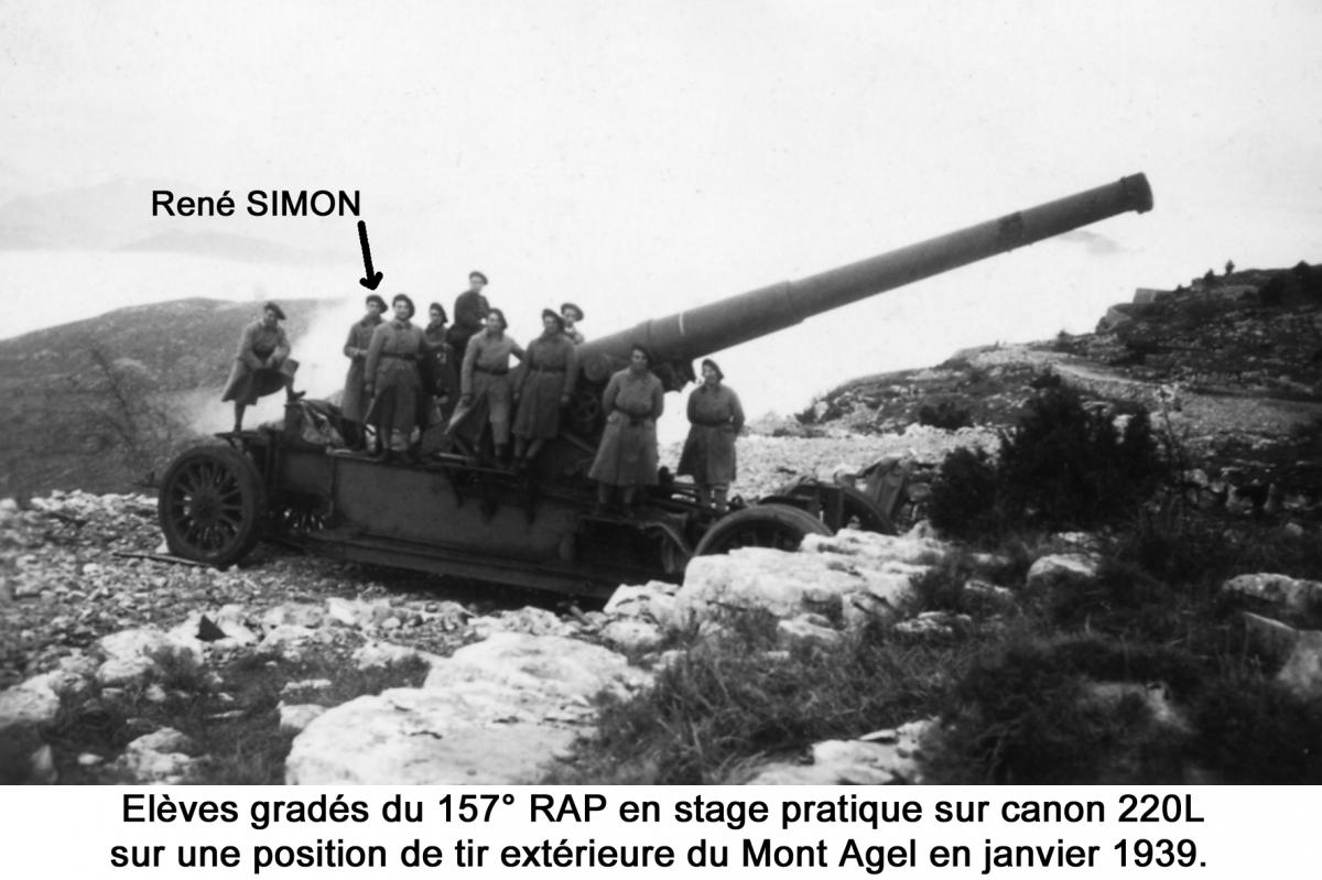 Ligne Maginot - Batterie de campagne du MONT AGEL (157e RAP) - Stage éléves gradés du 157° RAP janvier 1939.
Voir témoignage de René SIMON dans les documents de la fiche BARBONNET - Fort SUCHET