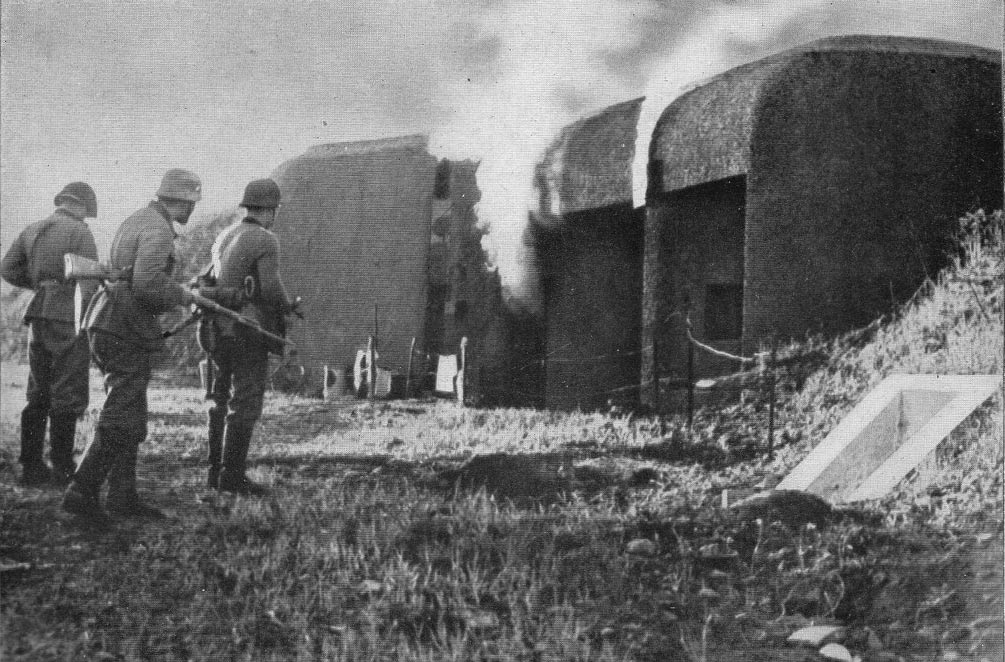 Ligne Maginot - ECOUVIEZ OUEST - (Casemate d'infanterie - Simple) - Photo de la propagande allemande montrant 