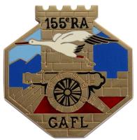 Ligne Maginot - Insigne du 2° Groupe du 155° RAP -  L'insigne du 2° groupe du 155° RAP formant le Groupement d'Artillerie de Forteresse de la Lauter (GAFL)