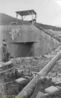 Ligne Maginot - HOCHWALD - (Ouvrage d'artillerie) - Une des pièces de 120 L de Bange installée à l'extérieur à proximité du bloc 1 du Hochwald