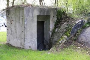 Ligne Maginot - CHATEAU DE HOMBOURG - (Abri) -   Le bétonnage du retournement est bien visible