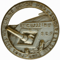 Ligne Maginot - Insigne de la 1° Cie du 222° BSCF - Insigne de la 1° Compagnie du 222° Bataillon Sapeurs de Chemin de Fer