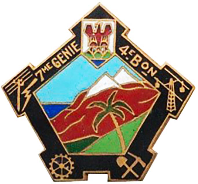 Insigne du 4° Bataillon du 7° Regiment du Génie